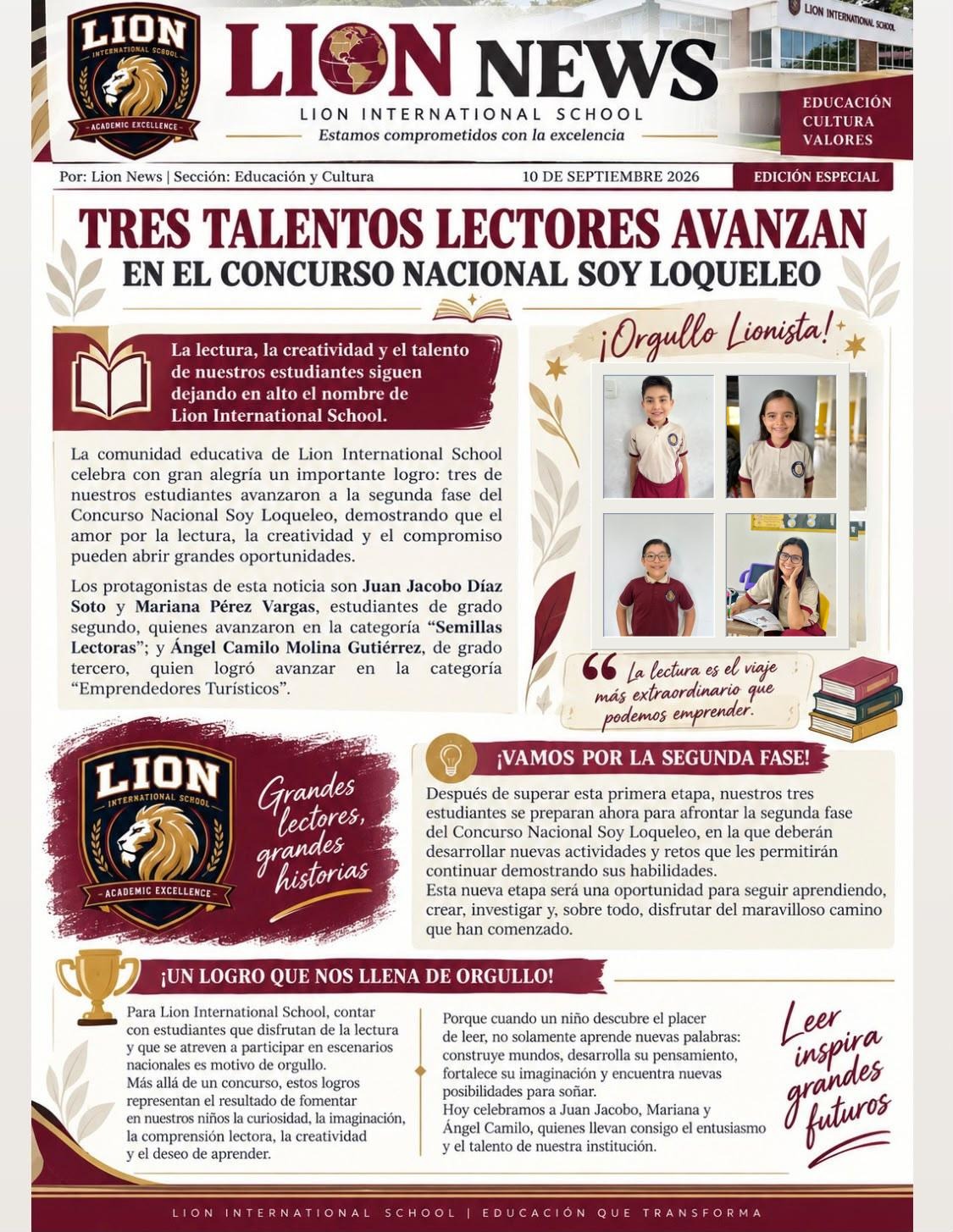Estudiantes destacados de Lion International School